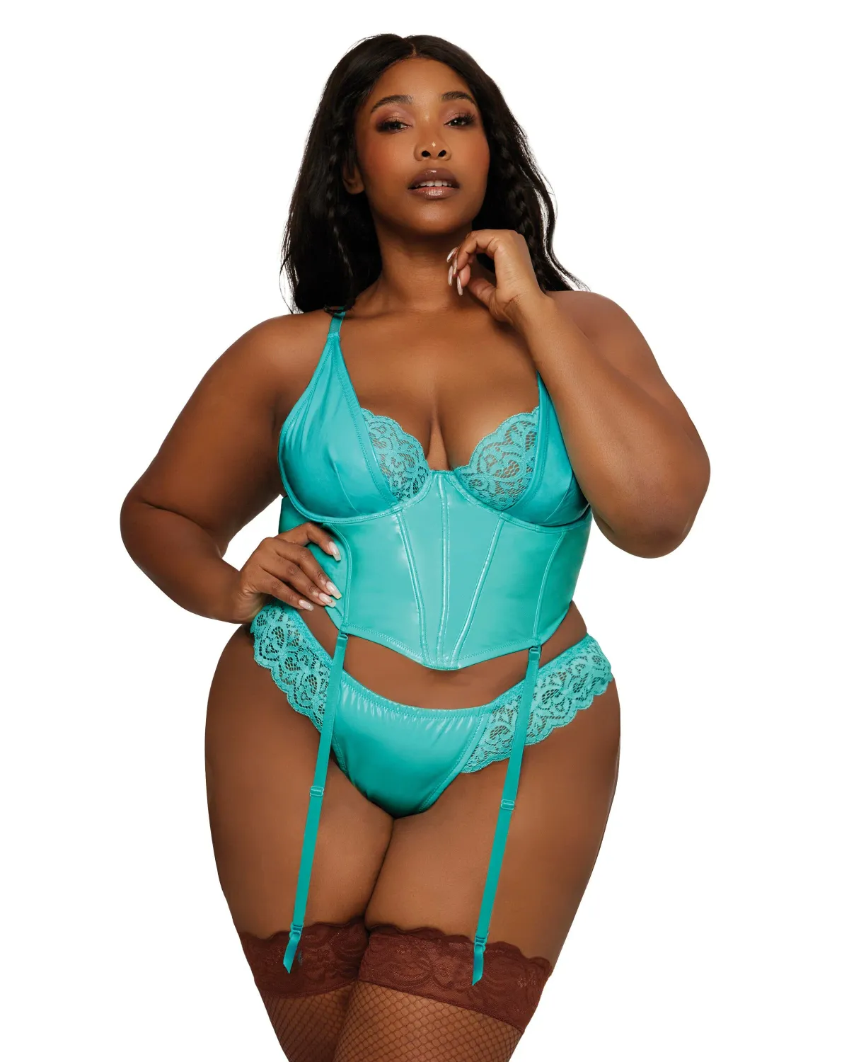 BUSTIER &amp; GSTRING OCEAN PLUS