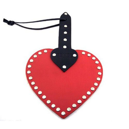 ROUGE LEATHER PADDLE HEART