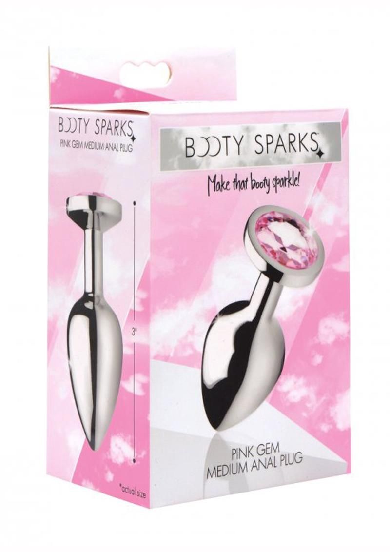 BOOTY SPARKS GEM PLUG, Color: PINK, Size: SMALL
