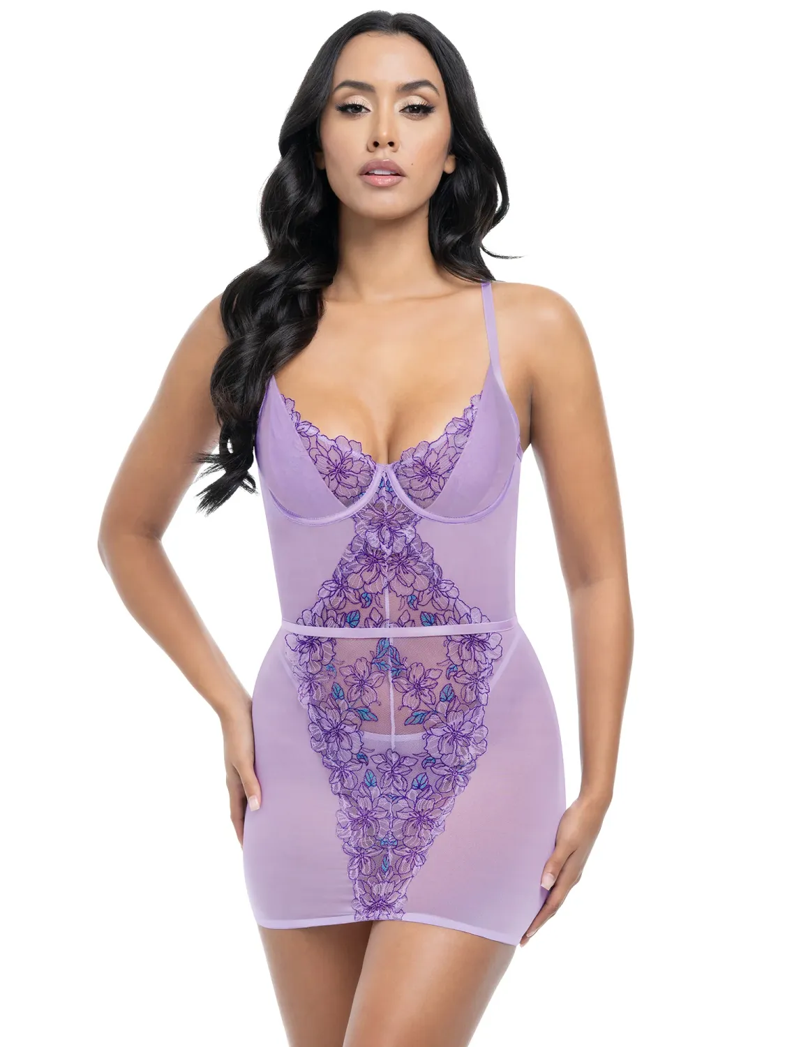 LAVENDER GARDEN BABYDOLL, Size: S