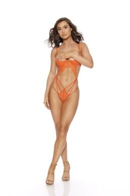 STRAPPY DEMI TEDDY ORANGE, Size: SMALL