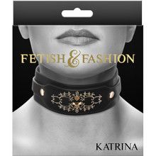 FETISH FASHION KATRINA COLLAR BLK/GOLD