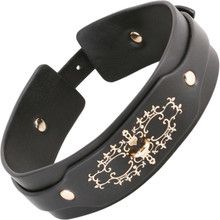 FETISH FASHION KATRINA COLLAR BLK/GOLD