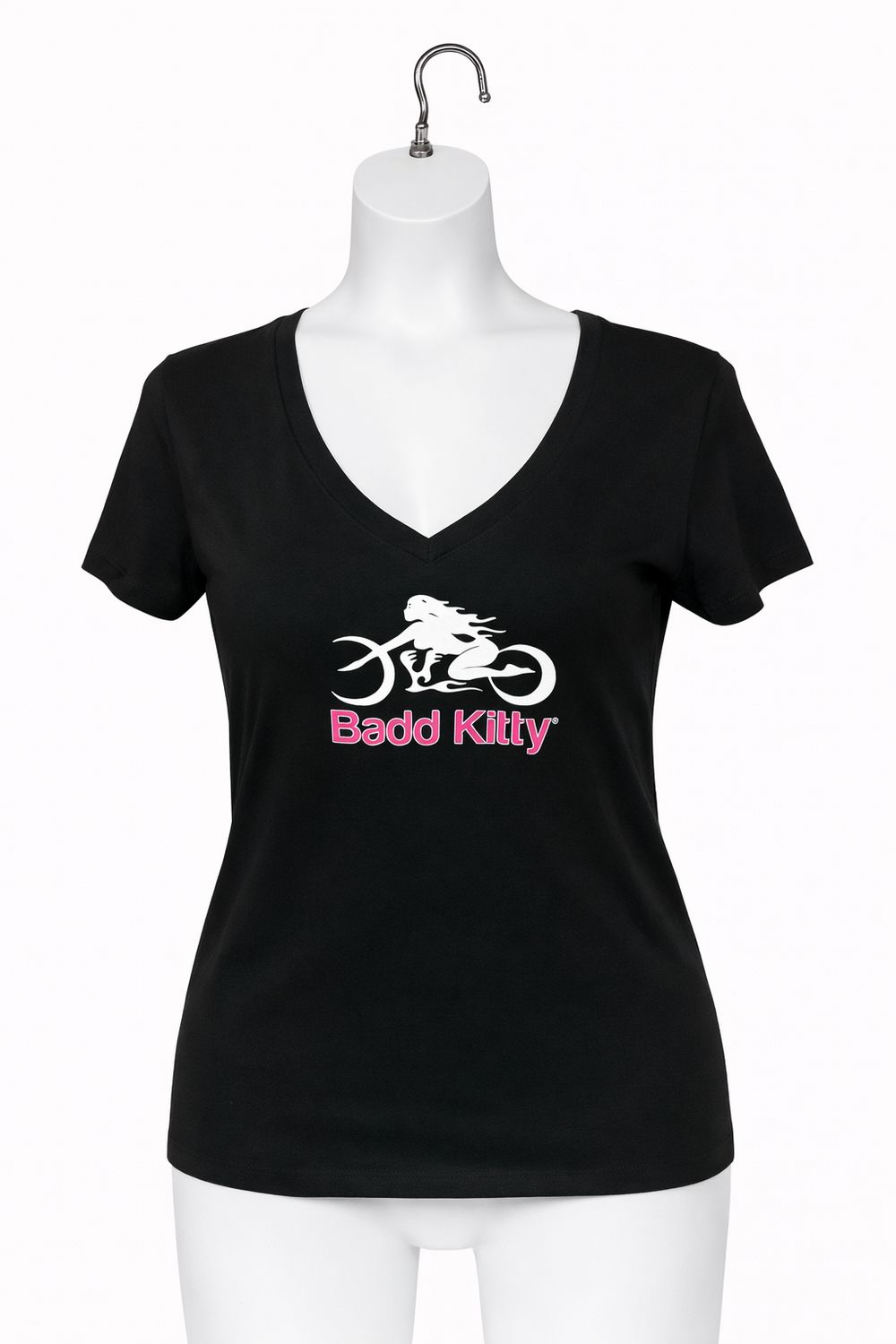 BADD KITTY BIKER TEE BLK - Badd Kitty