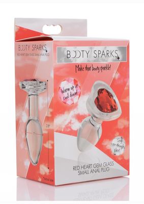 BOOTY SPARKS RED HEART GLASS PLUG