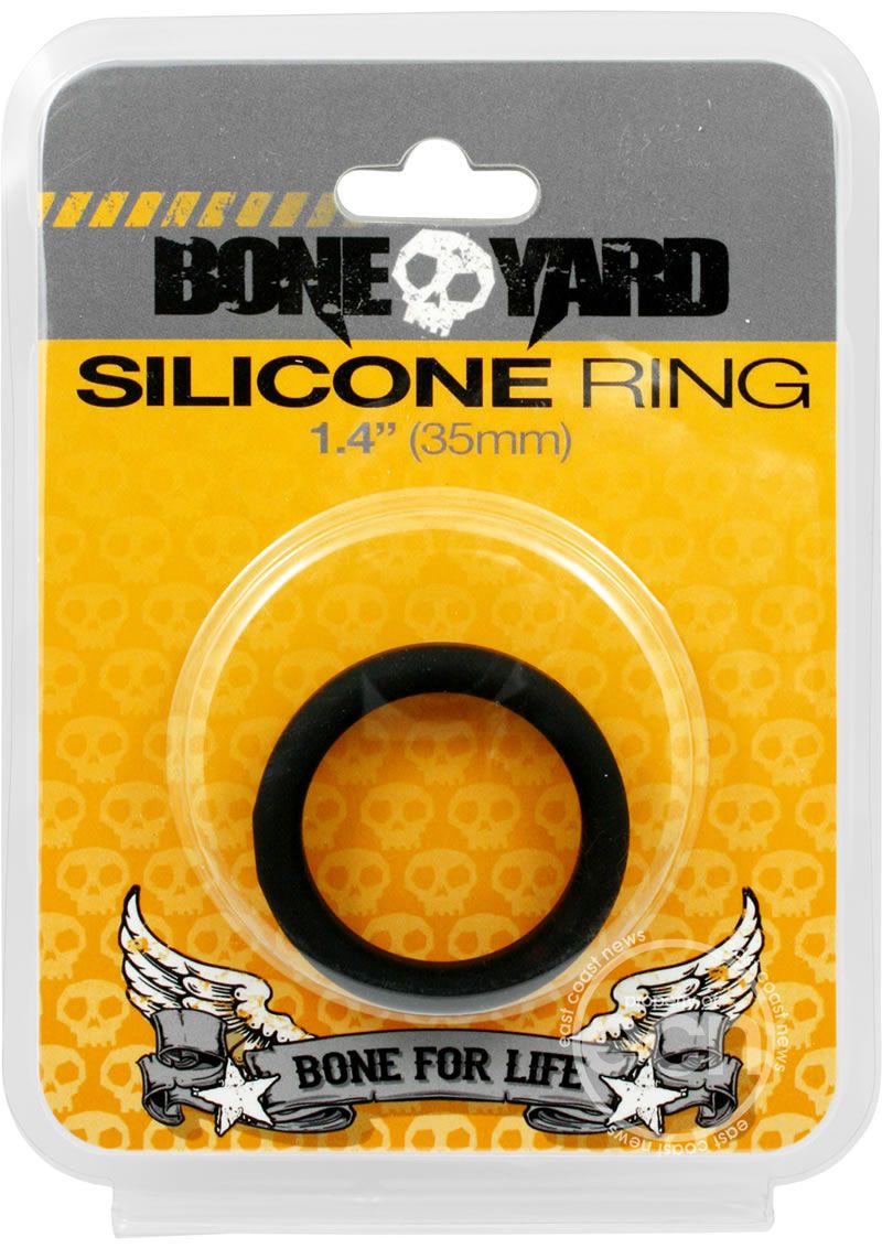 BONEYARD SILICONE C-RING 1.4IN - BLACK, Color: BLACK, Size: 35MM