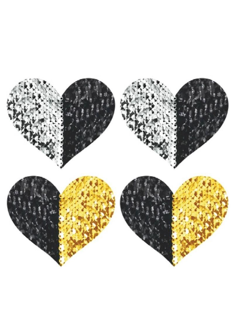PEEKABOO REVERSIBLE SEQUIN HEARTS