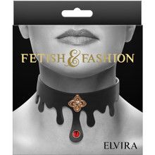 FETISH FASHION ELVIRA COLLAR BLK/GOLD