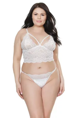 2PC CROTCHLESS PANTY SET WHT