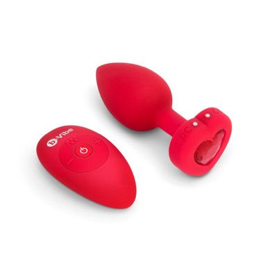 BVIBE VIBRATING HEART PLUG M/L