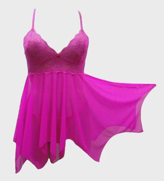 HANKEY BABYDOLL, Color: PINK, Size: SMALL