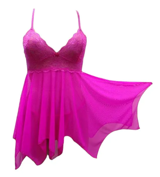 HANKEY BABYDOLL, Color: PINK, Size: SMALL