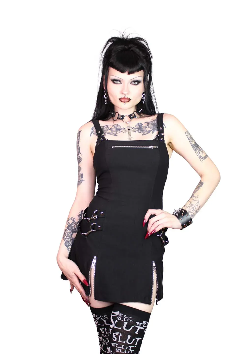 GANGSTA BLACK DRESS, Size: XSMALL