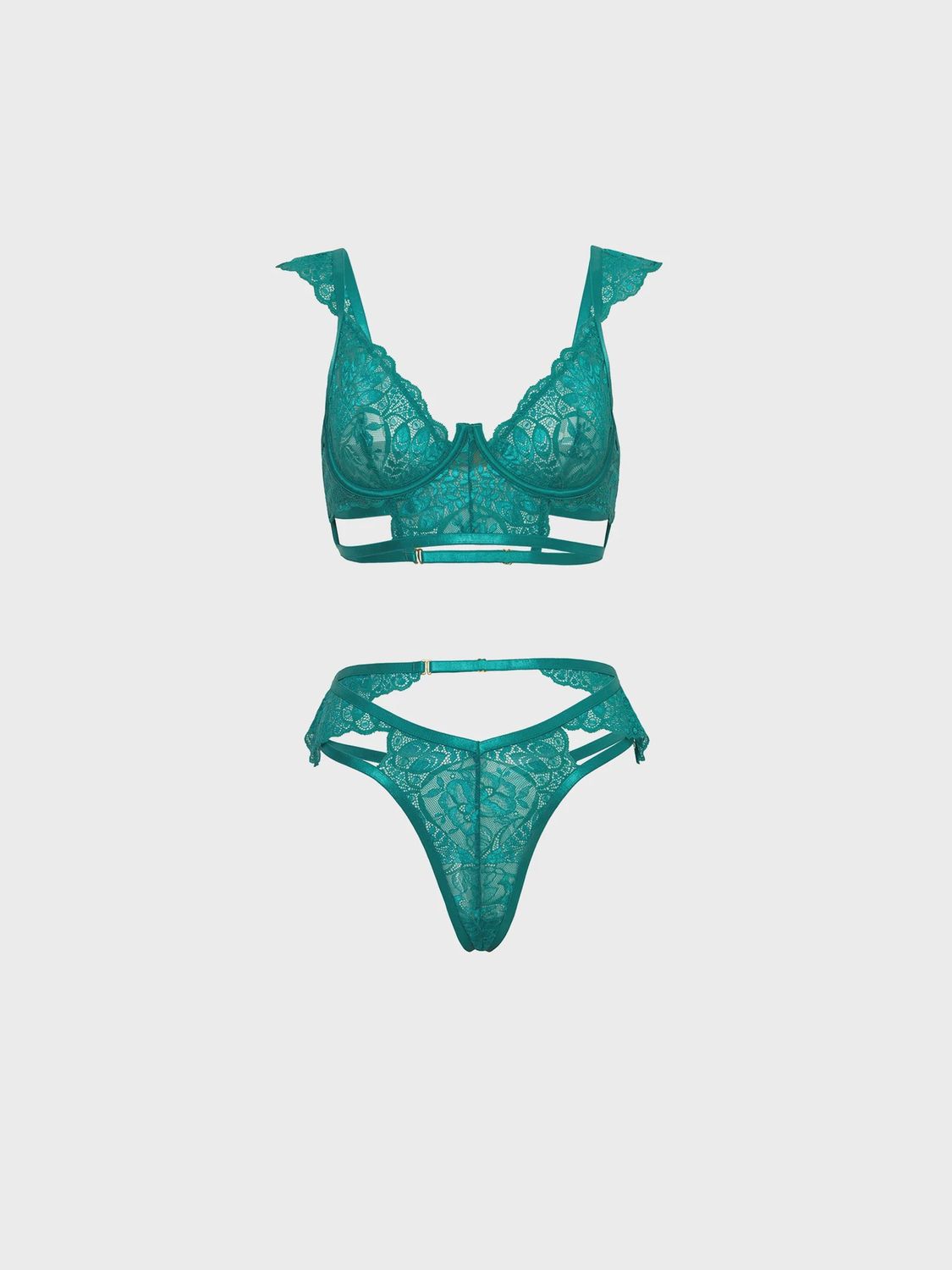 FARAH 2 PIECE SET, Color: TROPICAL GREEN, Size: S/M