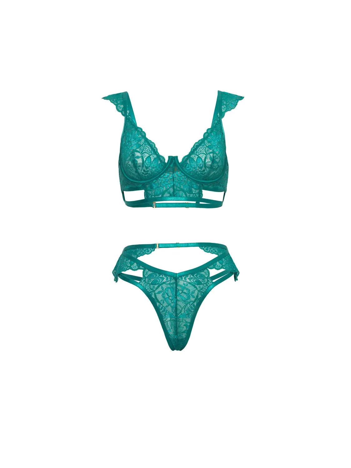 FARAH 2 PIECE SET, Color: TROPICAL GREEN, Size: S/M