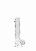 REAL ROCK 6"  W/BALLS, Color: CLEAR