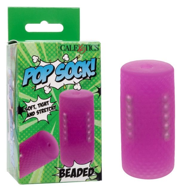 CALEX POP SOCK BEADED STROKERS, Color: PURPLE