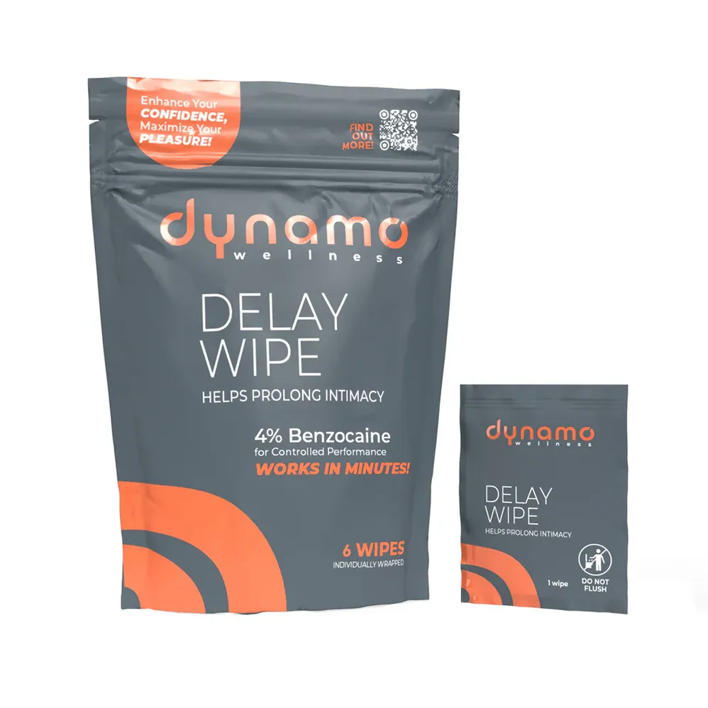 DYNAMO WELLNESS DELAY WIPES 6PK