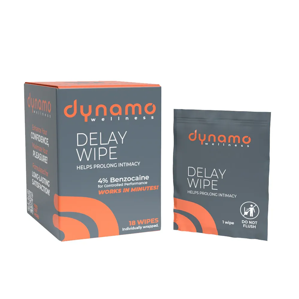 DYNAMO WELLNESS DELAY WIPES 18PK
