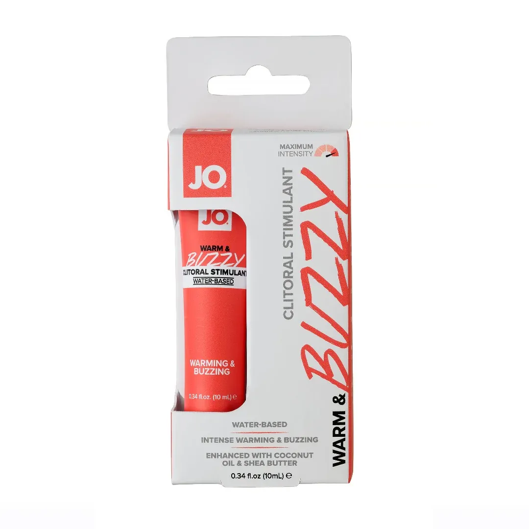 JO WARM &amp; BUZZY CLITORAL STIMULANT 0.34OZ
