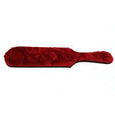 ROUGE PADDLE W/ FUR, Color: RED