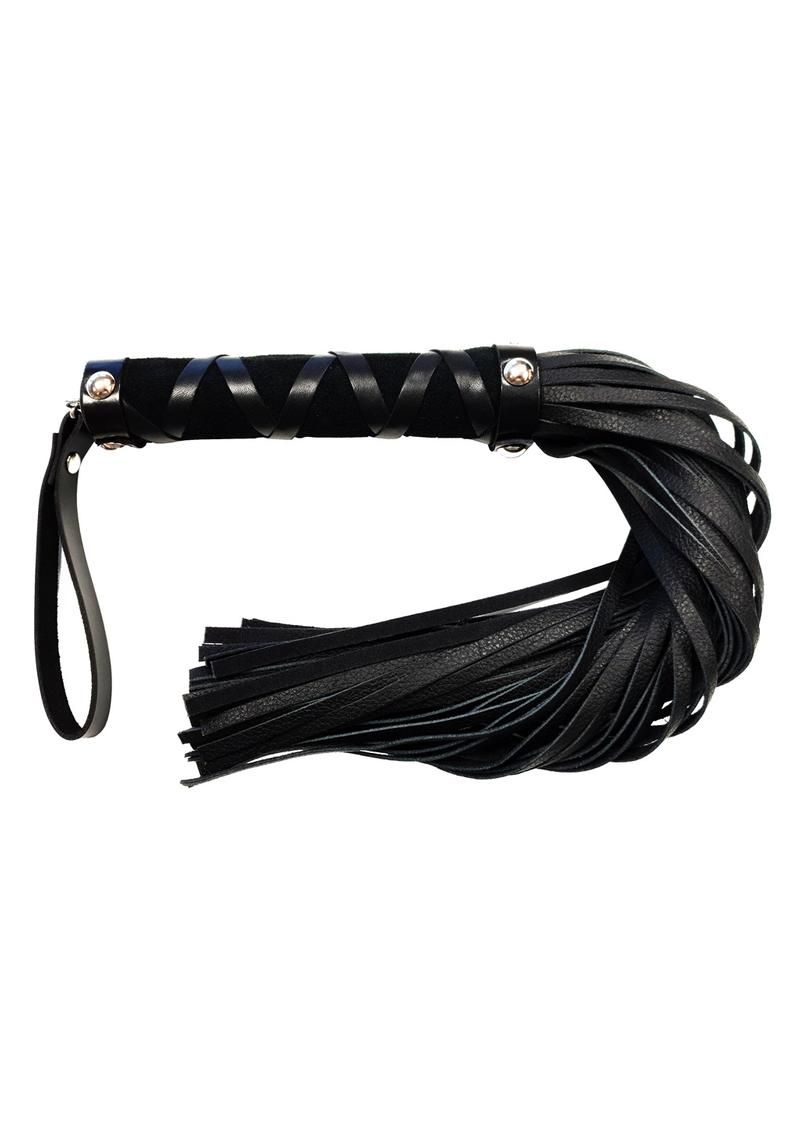 ROUGE SHORT FLOGGER W/ STUDS BLK