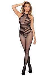 DG STRIPED TEDDY BODYSTOCKING, Size: ONE SIZE