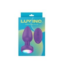 LUV INC VIBRATING PLUG W REMOTE, Color: PURPLE