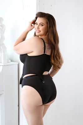 SLOAN BUSTIER BLACK PLUS