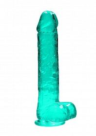 REAL ROCK 9" W/BALLS, Color: TURQUOISE