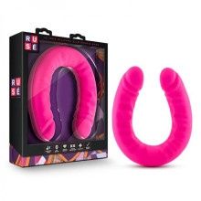 RUSE SILICONE SLIM DOUBLE DONG, Color: PINK