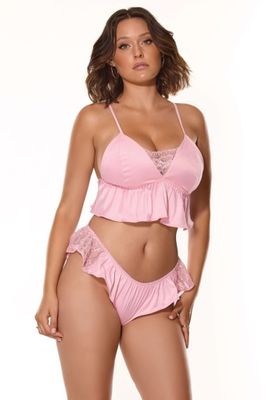 KISSED BY SATIN BRALETTE &amp; PANTY