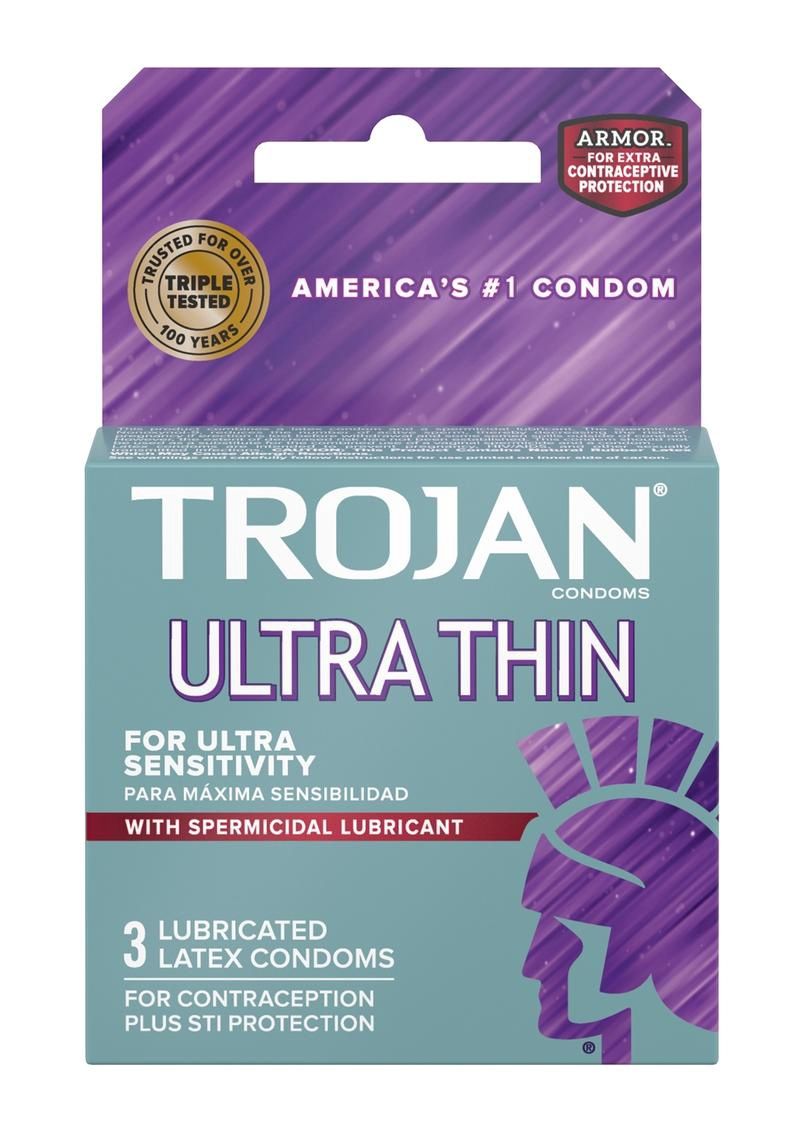 TROJAN ULTRA THIN CONDOMS 3PK