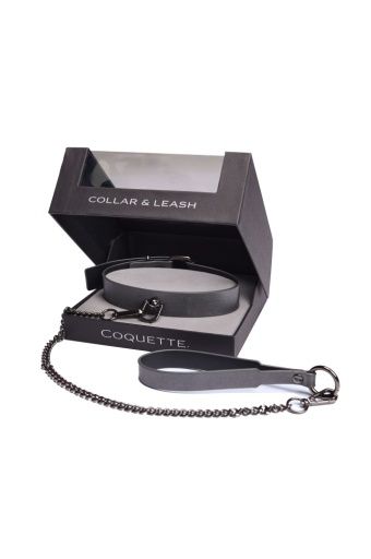 GUNMETAL GLAM COLLAR &amp; LEASH