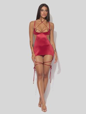 IRYNA SILKY MICRO &amp; ROPE CHEMISE