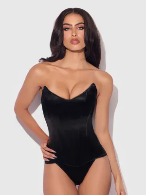 JULIET SATIN FULL BONING SCOOP CORSET