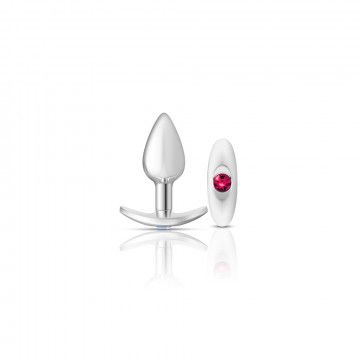 CHEEKY CHARMS SILVER ANCHOR PLUG, Color: IRIDESCENT/PINK