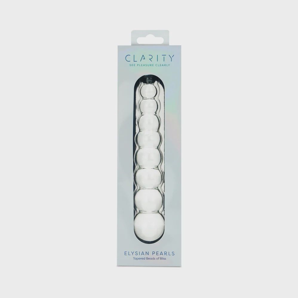 CLARITY ELYSIAN PEARLS GLASS DILDO