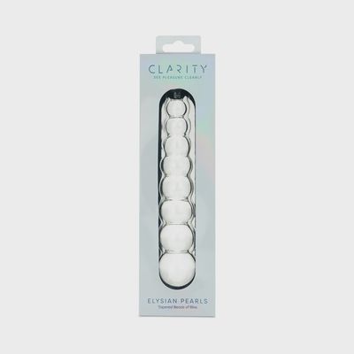 CLARITY ELYSIAN PEARLS GLASS DILDO