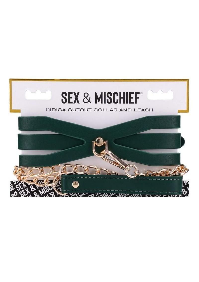 SS S&amp;M INDICA CUTOUT COLLAR/LEASH