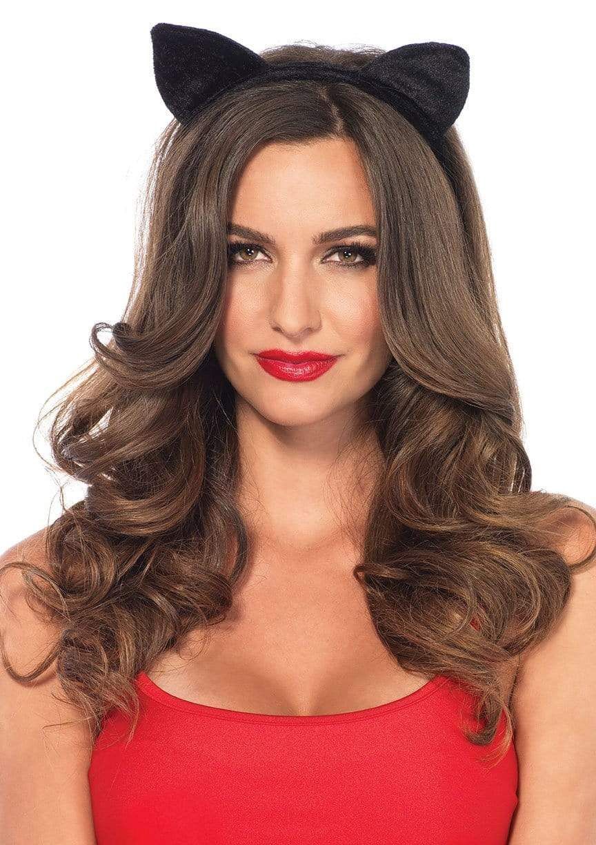 VELVET BLACK CAT EARS