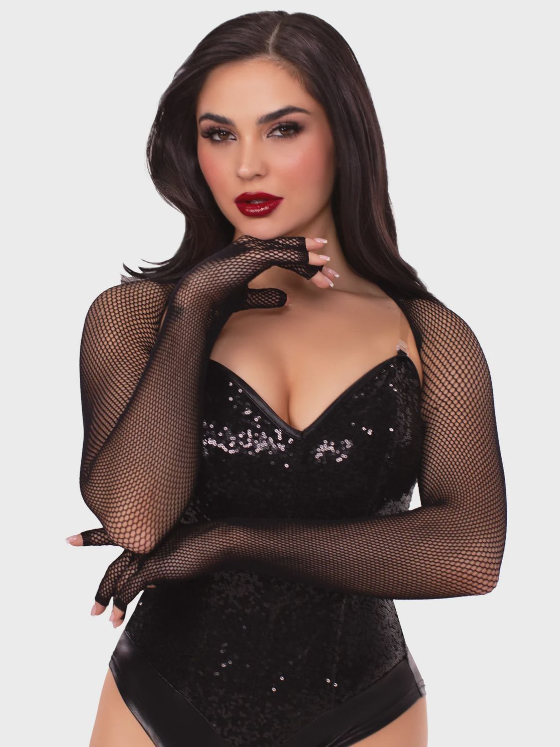 FISHNET FINGERLESS SHRUG