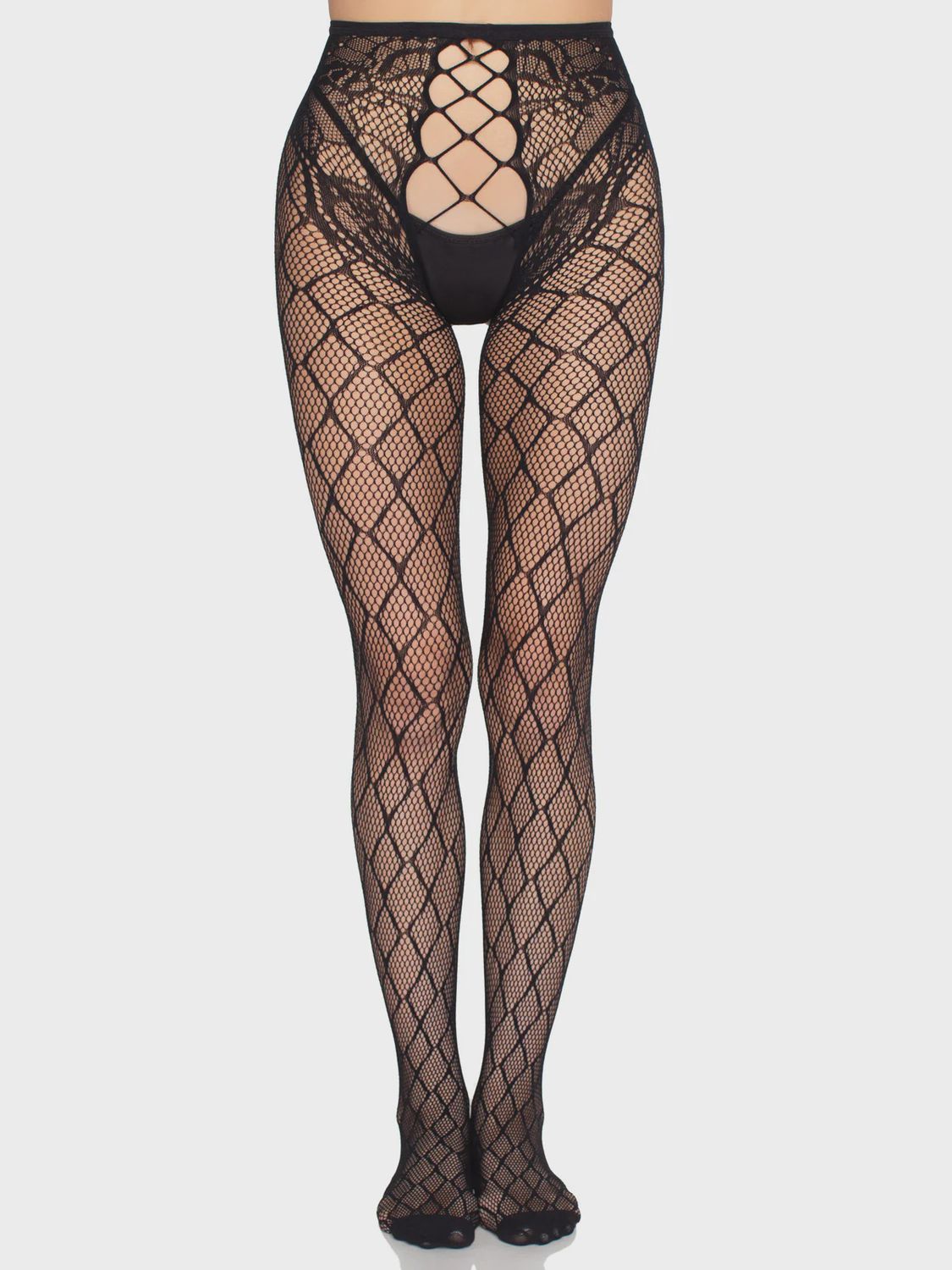 SELINE NET CROTCHLESS TIGHTS