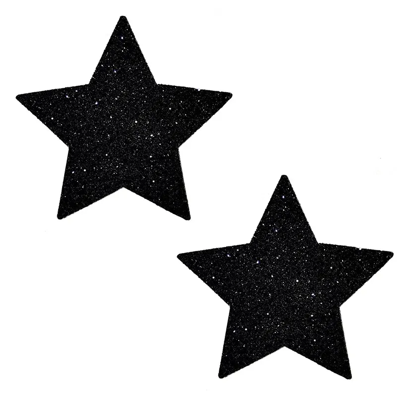 NEVA NUDE PASTY STAR GLITTER BLK