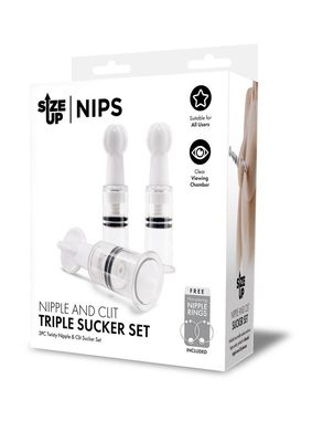 SIZE UP NIPPLE &amp; CLIT SUCKER SET
