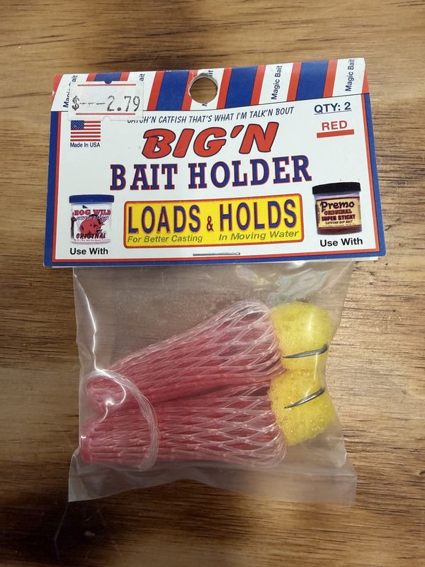 BIG N BAIT HOLDER RED 2PCK