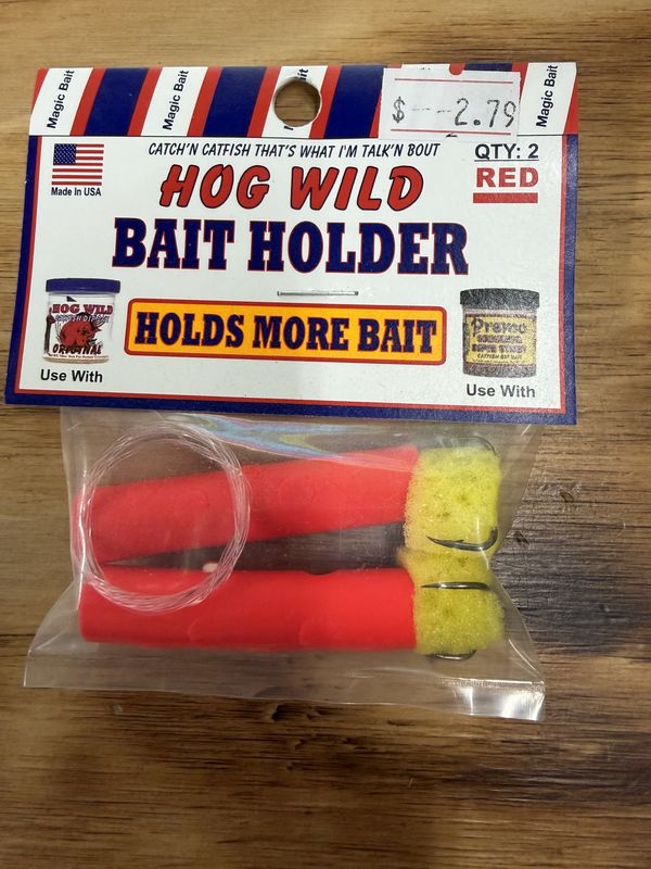 HOG WILD BAIT HOLDER RED 2 PCK
