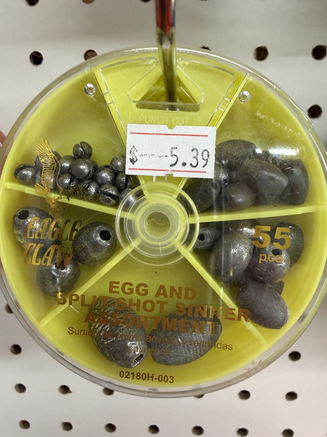 ASST EGG AND SPLIT SHOT SINKERS