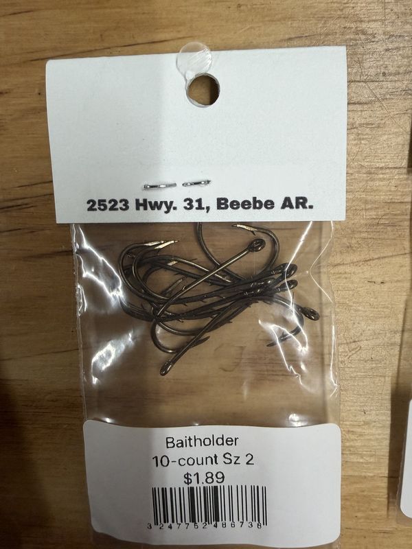 BAITHOLDER HOOK SZ 2
