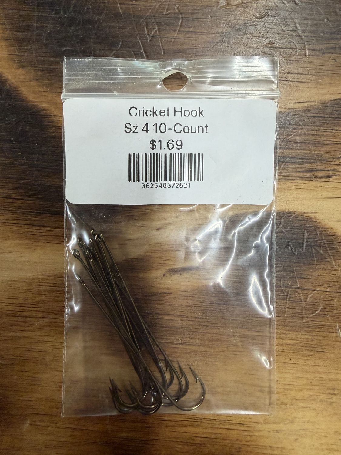 CRICKET HOOKS SZ 4 10 COUNT
